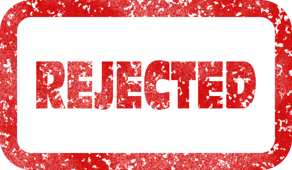 Big red rejected sign