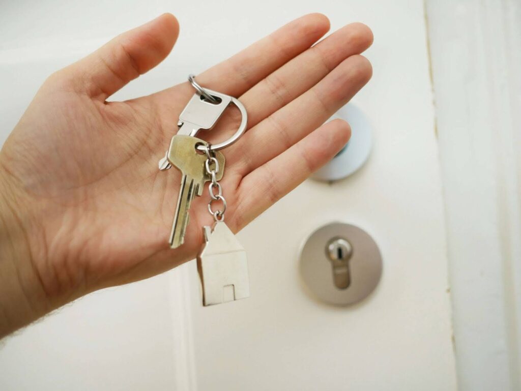 Key in homeowner's hand