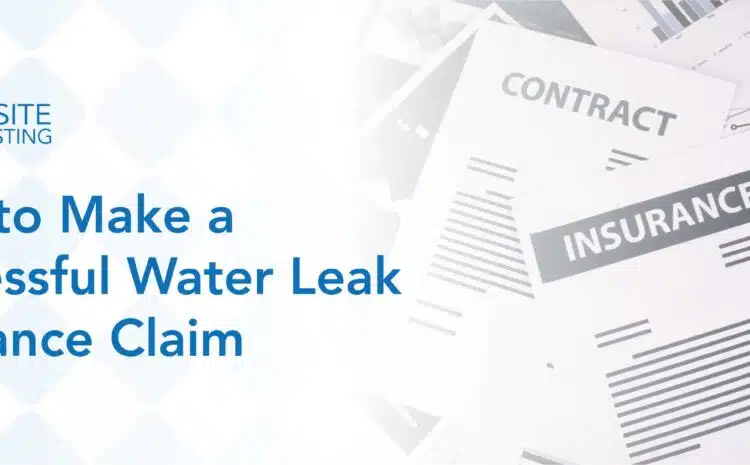  How to Make a Successful Water Leak Insurance Claim