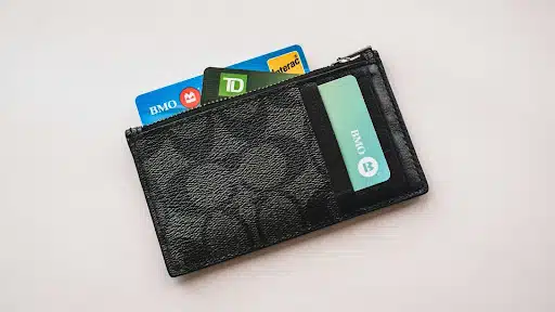 a wallet with insurance cards