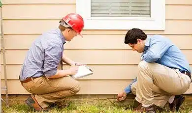 Inspectors checking home