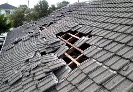 Damaged roof