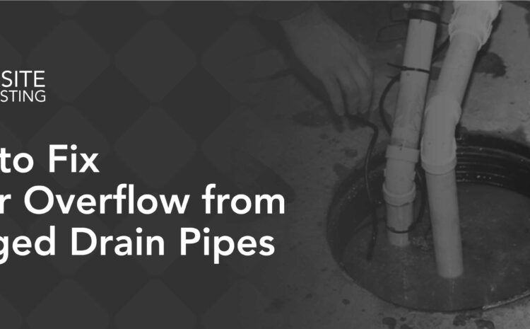  How to Fix Water Overflow from Clogged Drain Pipes