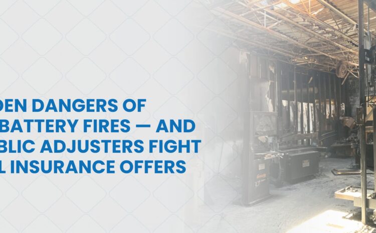 The Hidden Dangers of Lithium Battery Fires — and How Home and Business Public Adjusters Fight Lowball Insurance Offers