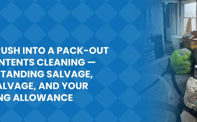 Don’t Rush Into a Pack-Out for Contents Cleaning — Understanding Salvage, Non-Salvage, and Your Cleaning Allowance