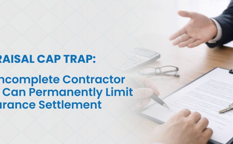 The Appraisal Cap Trap: How an Incomplete Contractor Estimate Can Permanently Limit Your Insurance Settlement